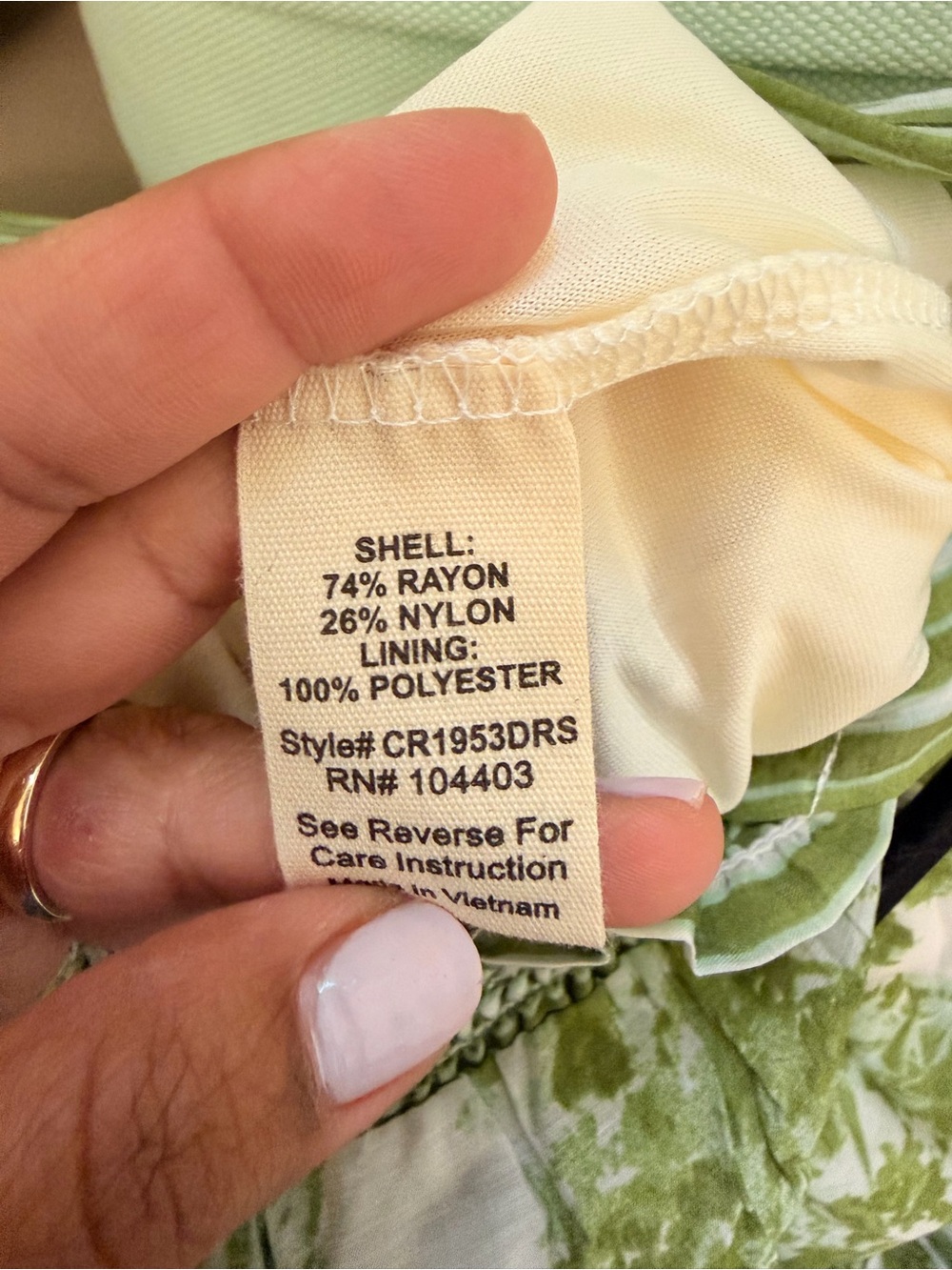 Sweet Wanderer Green and White Floral Tie-Strap Sundress - Picture 7 of 7